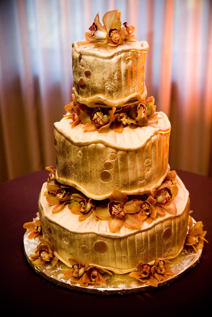 Exquisite wedding cake for a wonderful couple at the Lodge at Torrey Pines